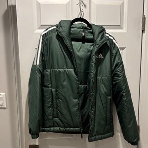 Adidas Men's Forest Green Puffer Coat